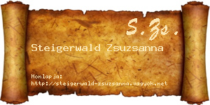 Steigerwald Zsuzsanna névjegykártya