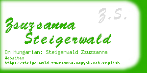 zsuzsanna steigerwald business card